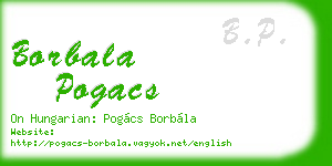 borbala pogacs business card